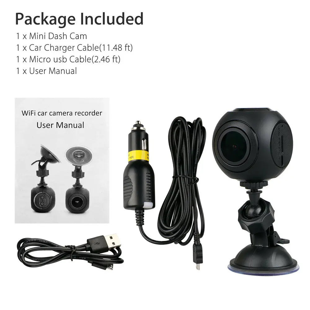 Mini DashCam FHD 1080p G-Sensor Med Mörkerseende - CarEQ